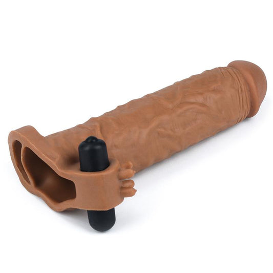 Penis Sleeve Pleasure X-Tender Brown Add 2 - UABDSM
