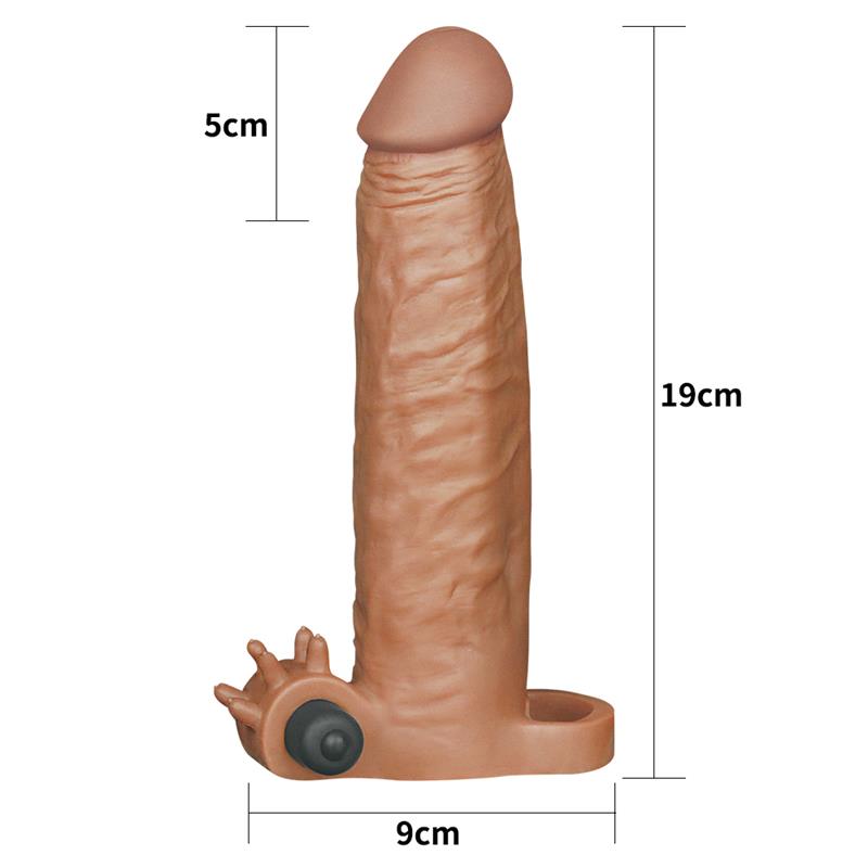 Penis Sleeve Pleasure X-Tender Brown Add 2 - UABDSM