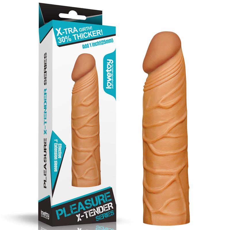 Penis Sleeve Pleasure X Tender Brown - UABDSM