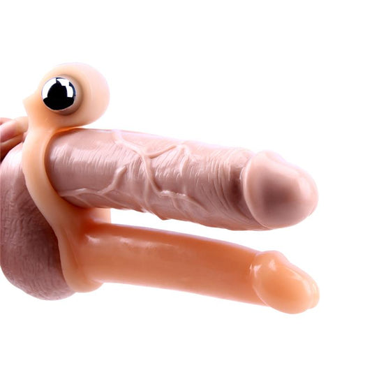 Penis Sleeve with Vibration 15.5 cm Flesh - UABDSM