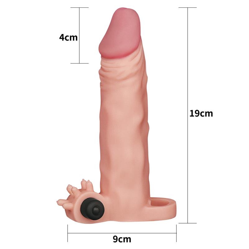 Penis Sleeve with Vibration Add 2 Pleasure X-Tender Flesh - UABDSM