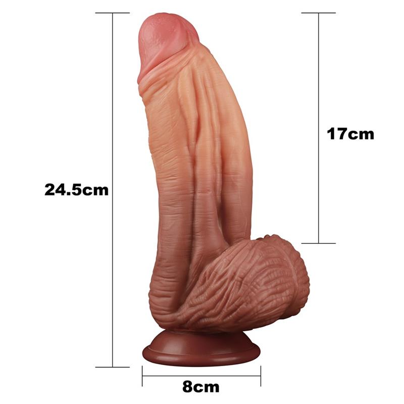 Phallus Extra Large Dildo Dual Density Liquified Silicone 10 - UABDSM