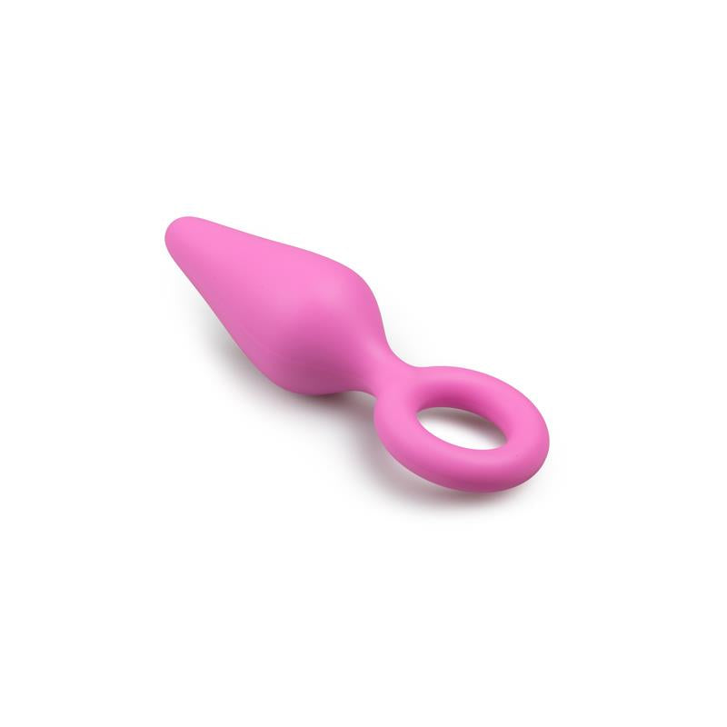 Pink Buttplugs With Pull Ring - Large - UABDSM