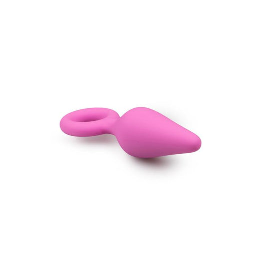 Pink Buttplugs With Pull Ring - Small - UABDSM