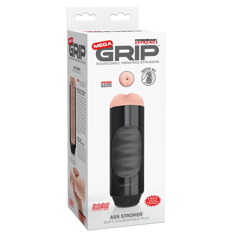 Pipedream Extreme Toyz Mega Grip Vibrating Stroker Ass - UABDSM