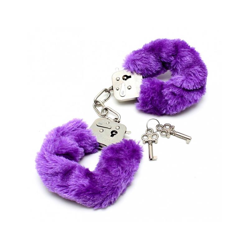 Police cuffs with Purple Fur-Adjustable - UABDSM