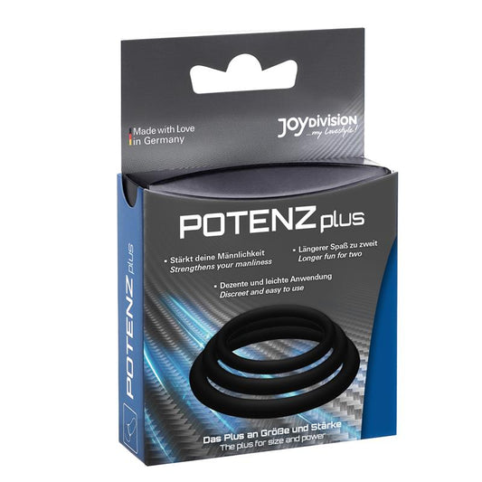 POTENZplus Pack of 3 (Small Medium and Large) - Black - UABDSM