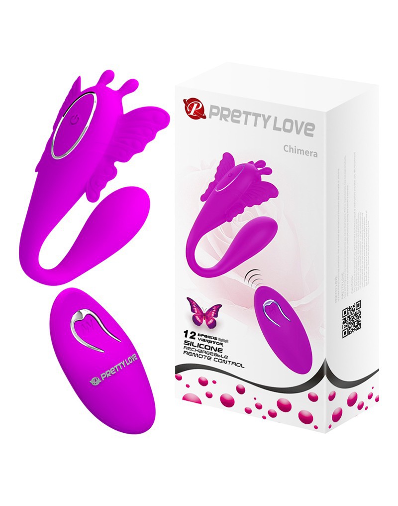 Pretty Love - Chimera - Couple Vibrator With Remote Control - Pink - UABDSM