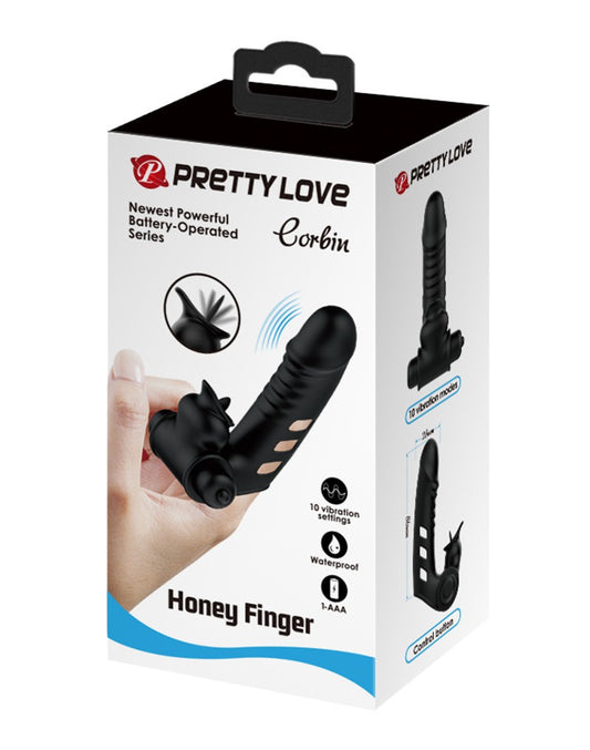 Pretty Love - Corbin - Finger Vibrator - Black - UABDSM