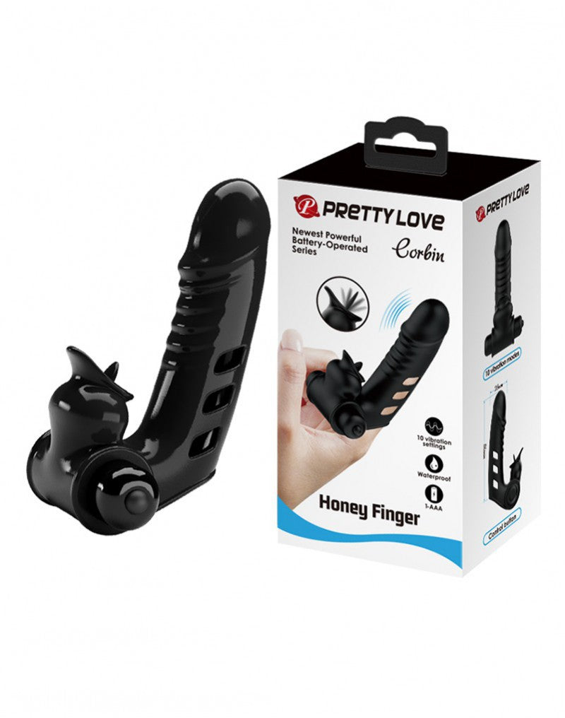 Pretty Love - Corbin - Finger Vibrator - Black - UABDSM