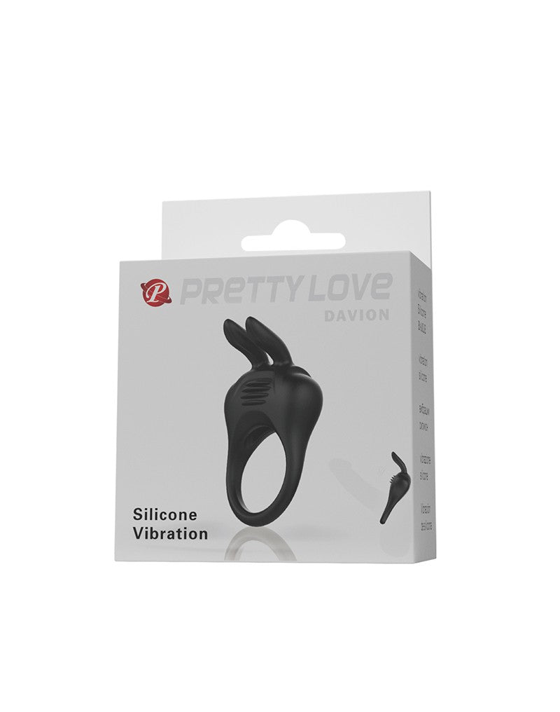 Pretty Love - Davion - Cockring Vibrator - Black - UABDSM