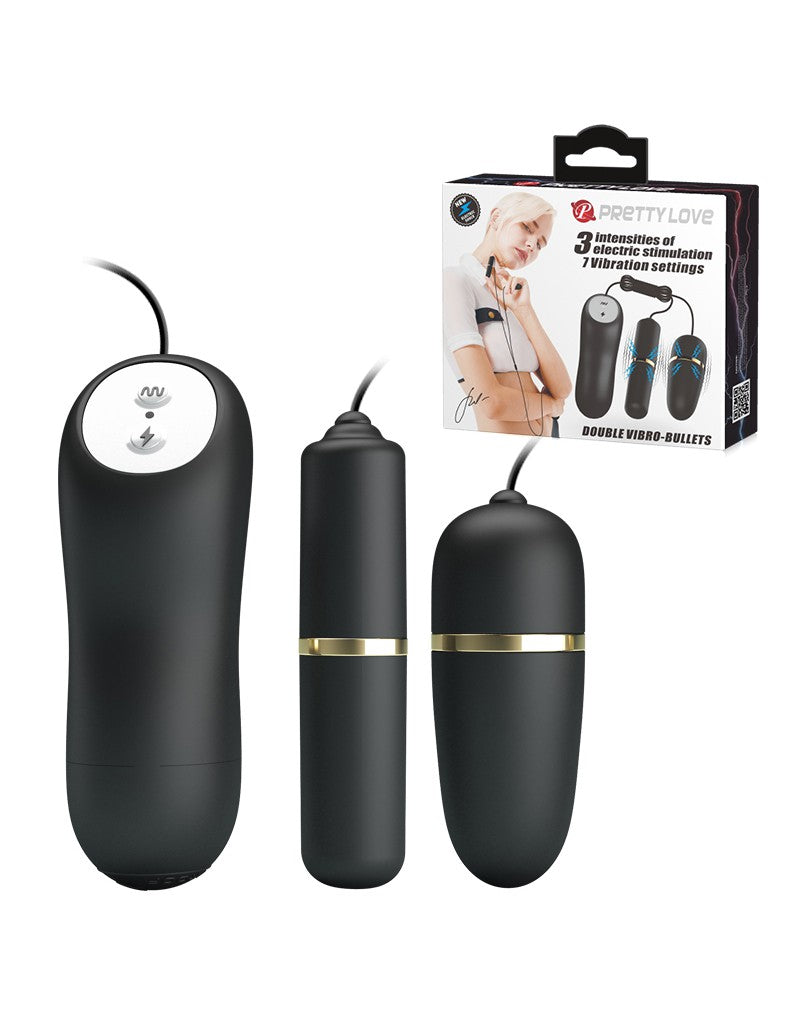 Pretty Love - Electric Stimulation Bullets Set - Black - UABDSM