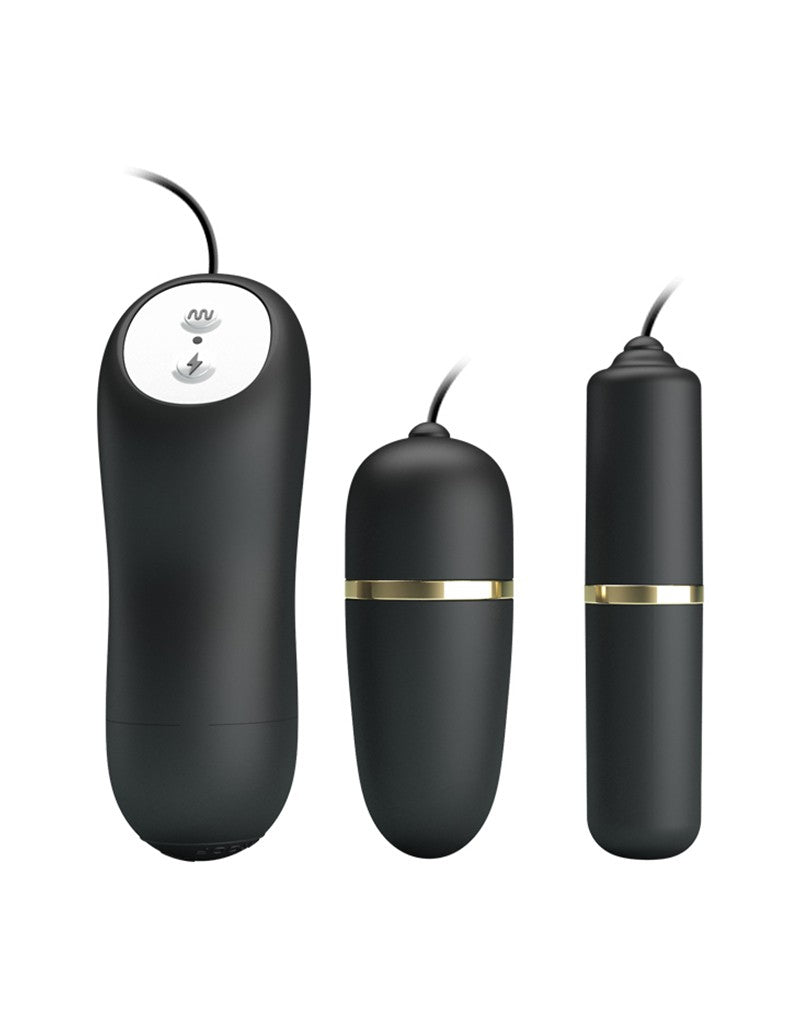 Pretty Love - Electric Stimulation Bullets Set - Black - UABDSM