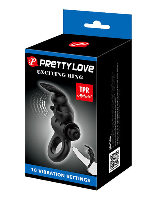 Pretty Love - Exciting Ring - Vibrating Cockring - Black - UABDSM