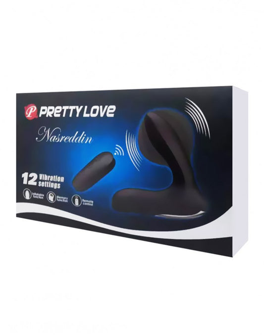 Pretty Love - Nasreddin - Anal Stimulator With Remote Control - Black - UABDSM