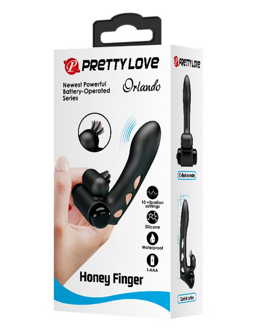 Pretty Love - Orlando - Finger Vibrator - Black - UABDSM