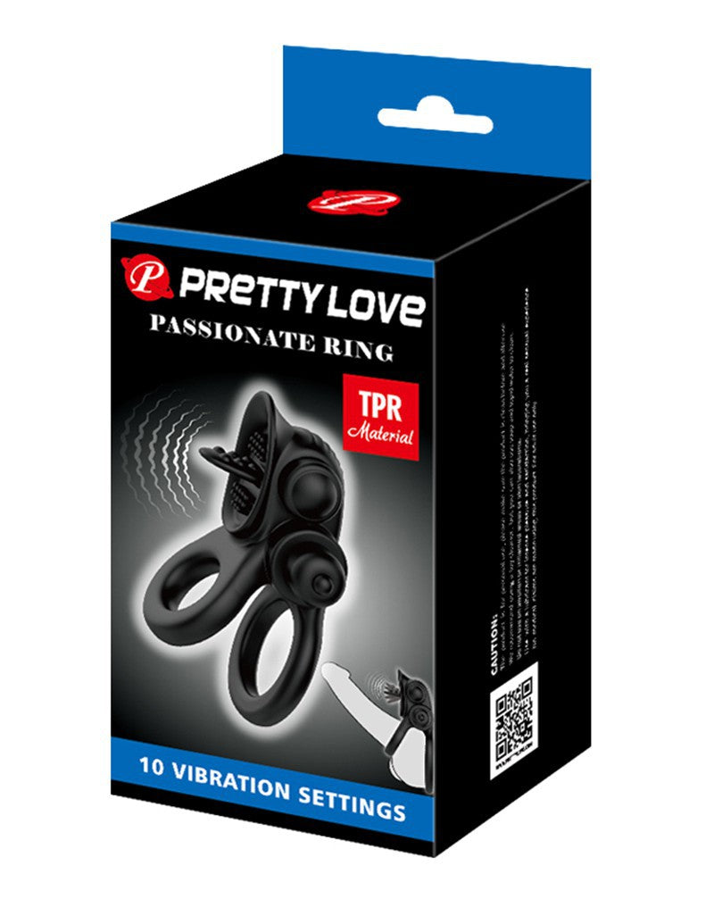 Pretty Love - Passionate Ring - Vibrating Cockring - Black - UABDSM