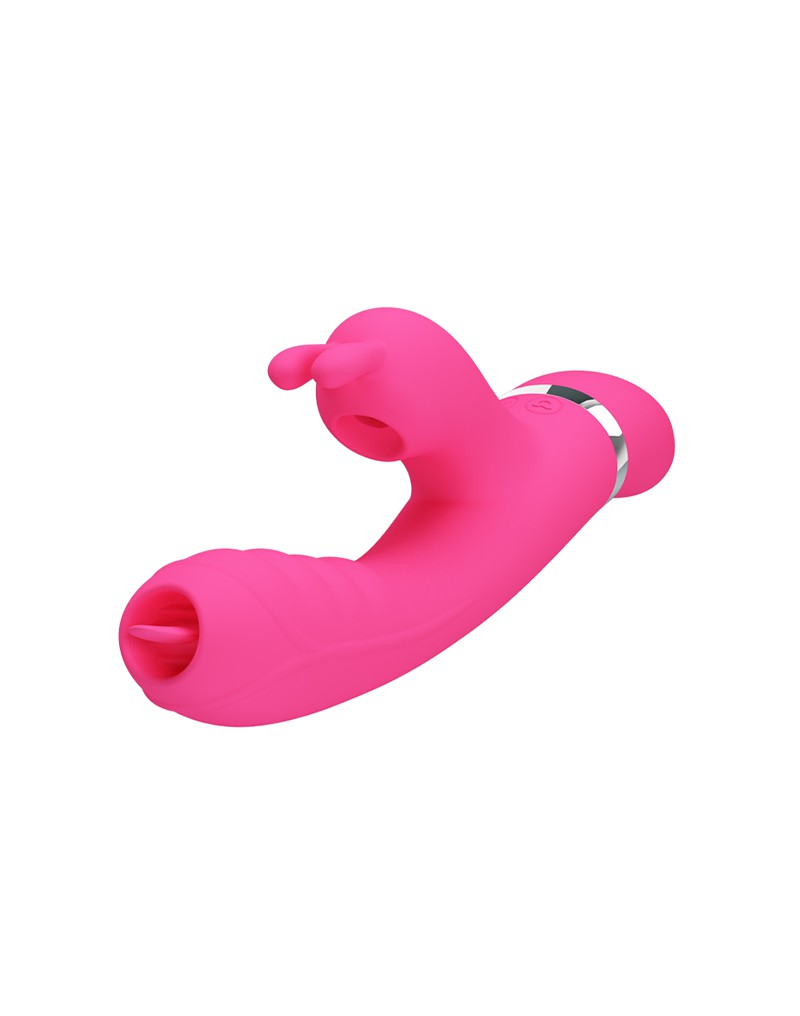 Pretty Love - Phoenix - Rabbit Vibrator With Sucking Function - Pink - UABDSM