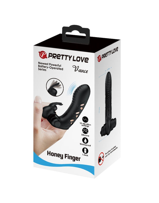 Pretty Love - Vance - Finger Vibrator - Black - UABDSM