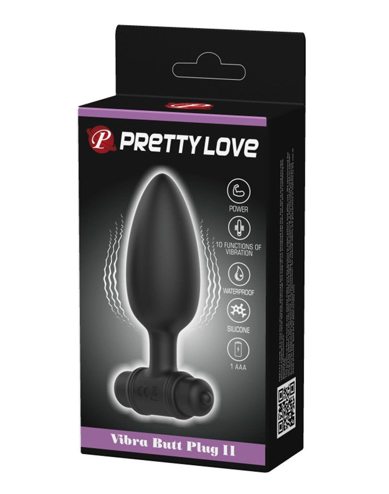 Pretty Love - Vibra Butt Plug II - Vibrating Butt Plug - Black - UABDSM