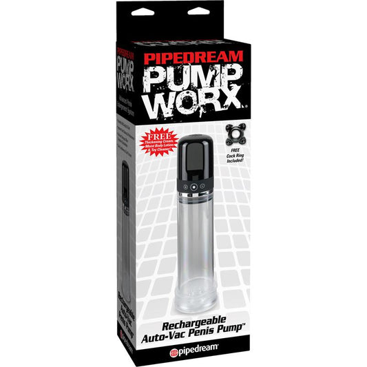 Pump Worx Rechargeable Auto-Vac Penis Pump Black - UABDSM