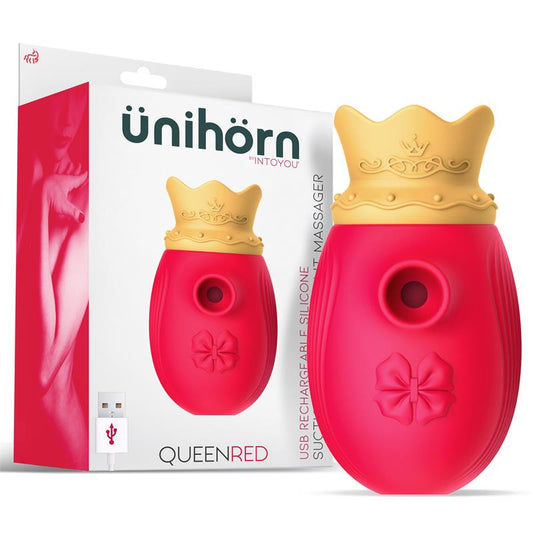 QueenRed Clitoris Sucker with Tongue Massager Red - UABDSM