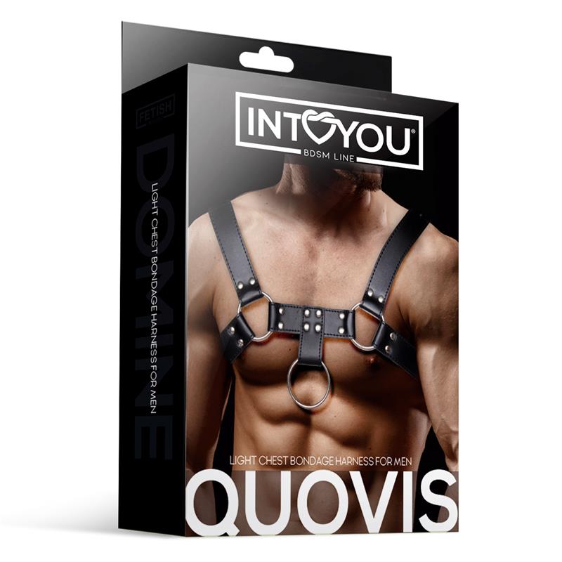Quovis Male Chest Bondage Harness Vegan Leather - UABDSM