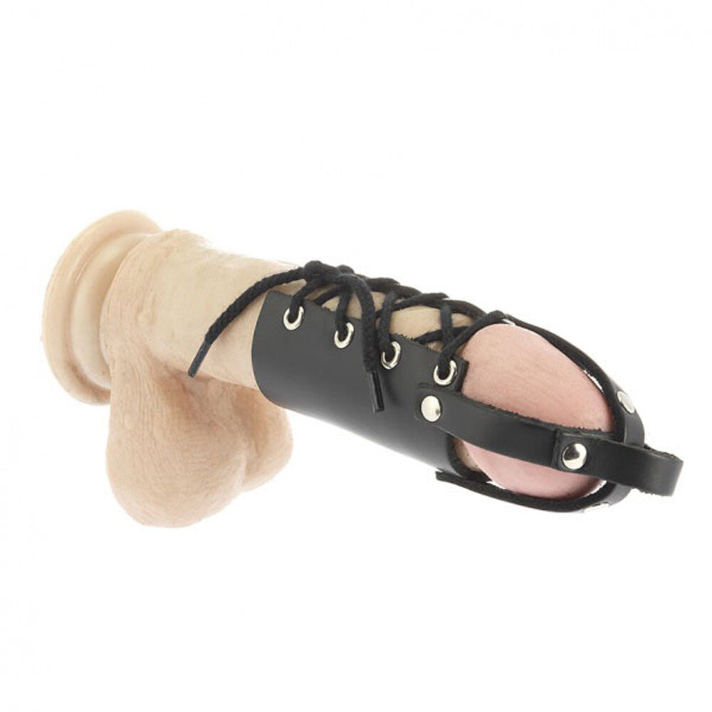 Leather Cock Ring With Penis Tube - UABDSM