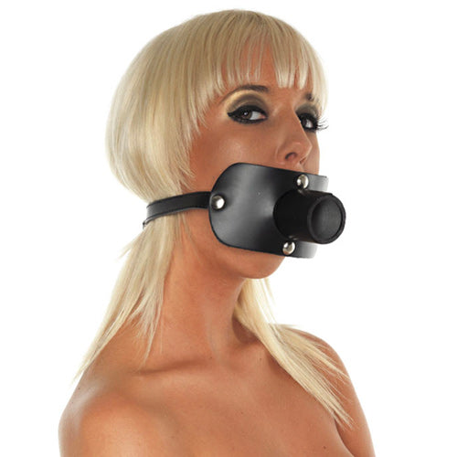 Leather Gag With Urine Tube - UABDSM