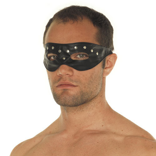 Leather Open Eye Mask With Rivets - UABDSM