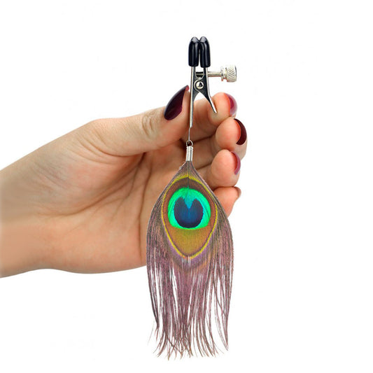 Nipple Clamps With Peacock Feather Trim - UABDSM