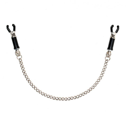 Silver Nipple Clamps With Chain - UABDSM