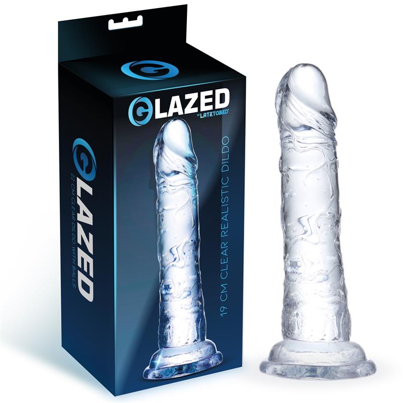 Realistic Dildo Crystal Material 19 cm - UABDSM