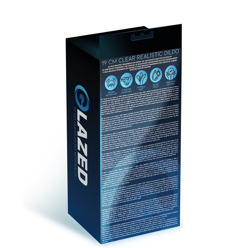 Realistic Dildo Crystal Material 19 cm - UABDSM