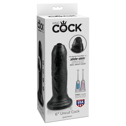 Realistic Dildo with Movable Foreskin Black 6 - UABDSM