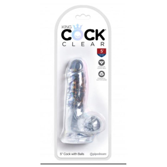 Realistic Dildo with Testicles 5 Clear - UABDSM