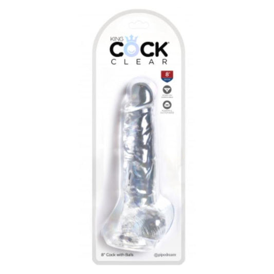 Realistic Dildo with Testicles 8 Clear - UABDSM
