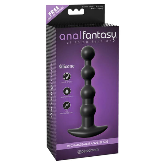 Rechargeable Anal Beads Black - UABDSM