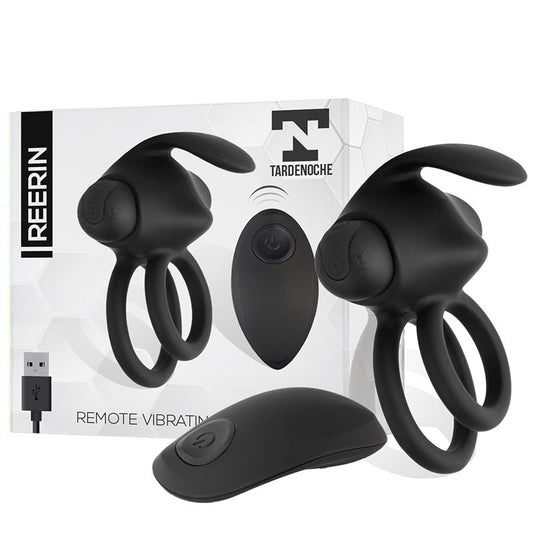 Reerin Dual Vibrating Ring USB Remote Control USB Silicone - UABDSM