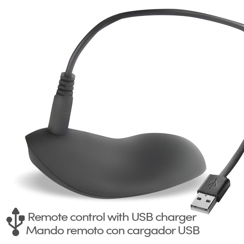Reerin Dual Vibrating Ring USB Remote Control USB Silicone - UABDSM