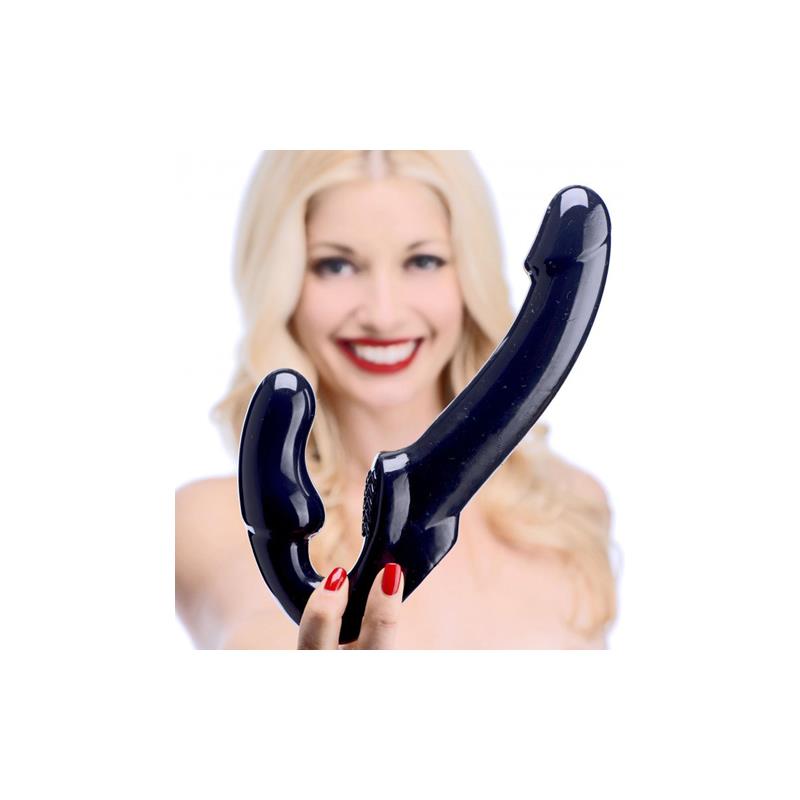 Revolver Strapless Strap On G-Spot Dildo Black - UABDSM