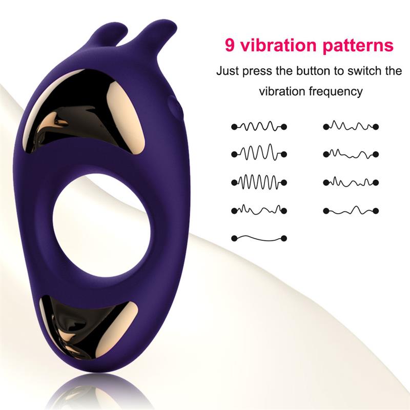 Rhino Vibrating Ring Impedance Function 2 Piston Motors USB Violet - UABDSM