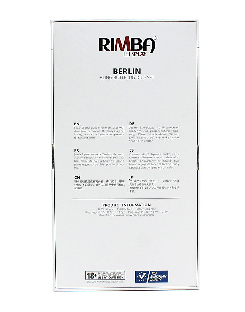 Rimba - Berlin - Bling Buttplug Duo Set - UABDSM