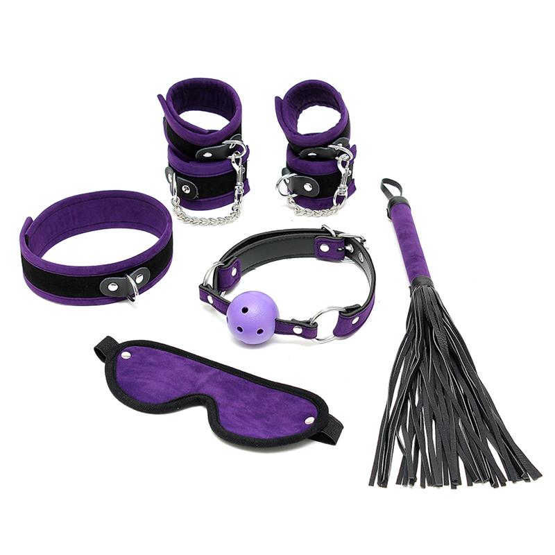 Rimba Bondage Play Complete Restraint Set Purple - UABDSM