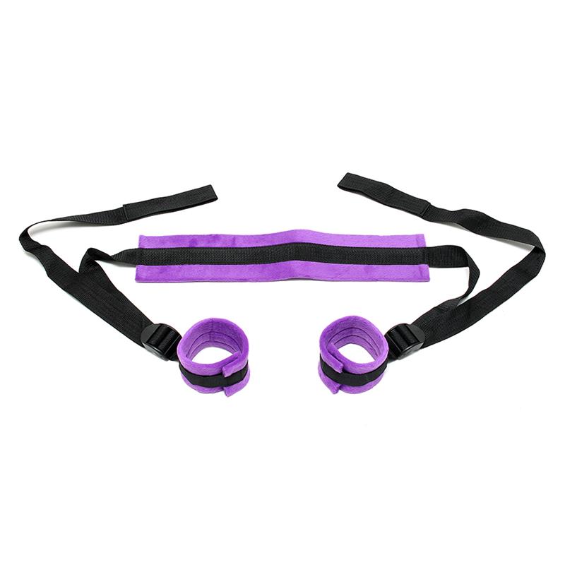 Rimba Bondage Play Enhancer Set Adjustable Purple - UABDSM