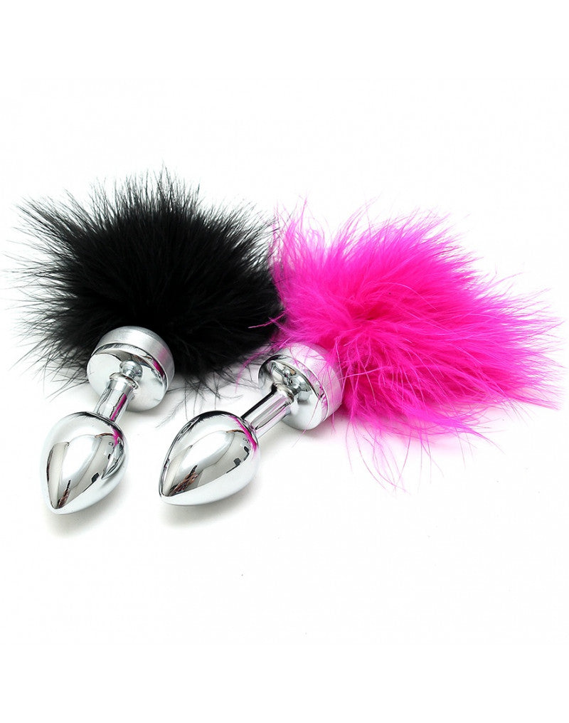 Rimba - Butt Plug SMALL With Pink Feather (unisex) - UABDSM