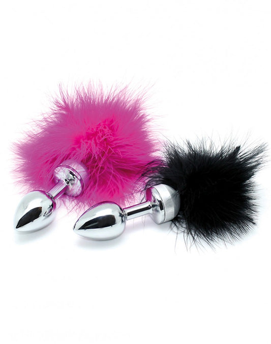 Rimba - Butt Plug SMALL With Pink Feather (unisex) - UABDSM