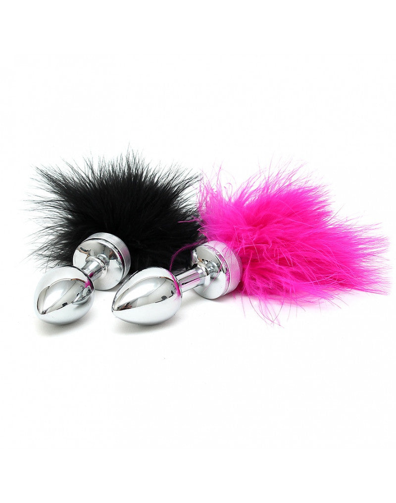 Rimba - Butt Plug SMALL With Pink Feather (unisex) - UABDSM