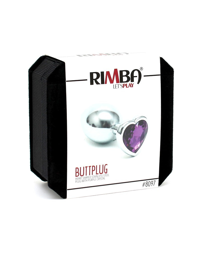 Rimba - Butt Plug SMALL With Heartshaped Cristal (unisex) - UABDSM