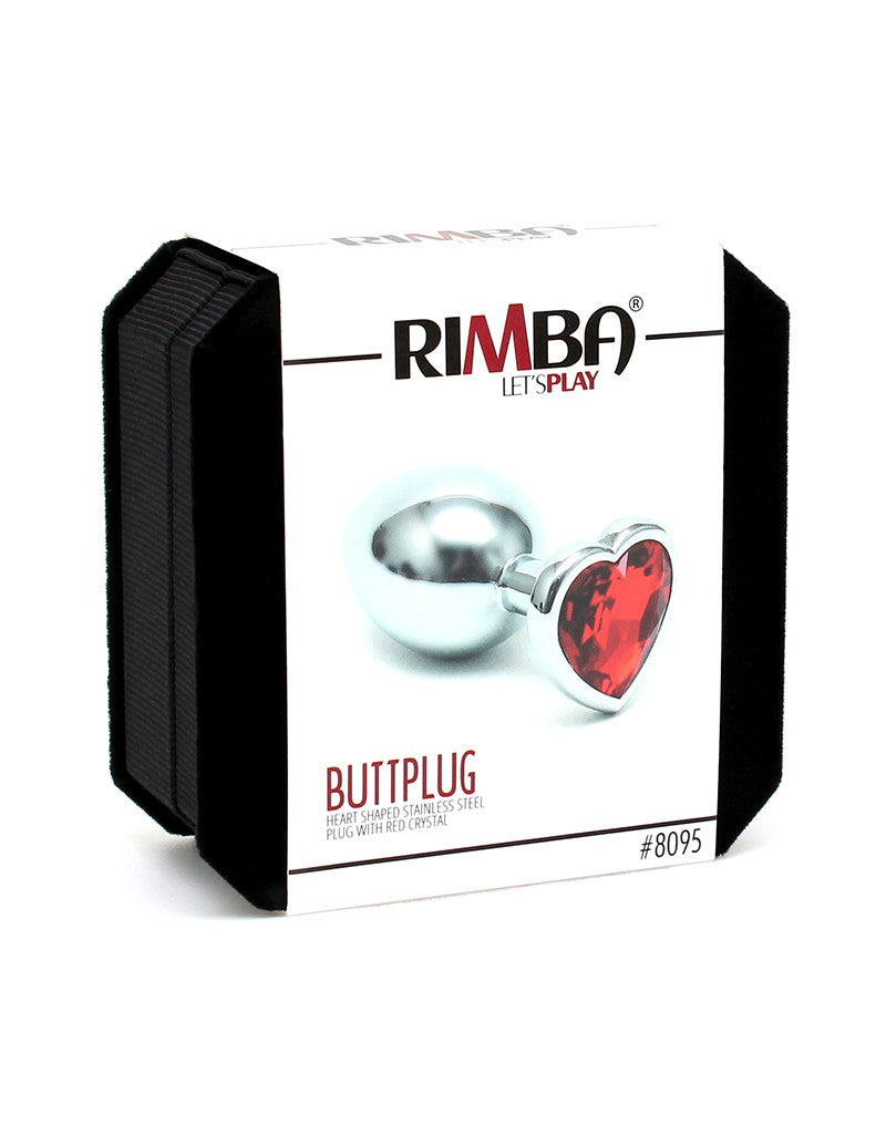 Rimba - Butt Plug SMALL With Heartshaped Cristal (unisex) - UABDSM